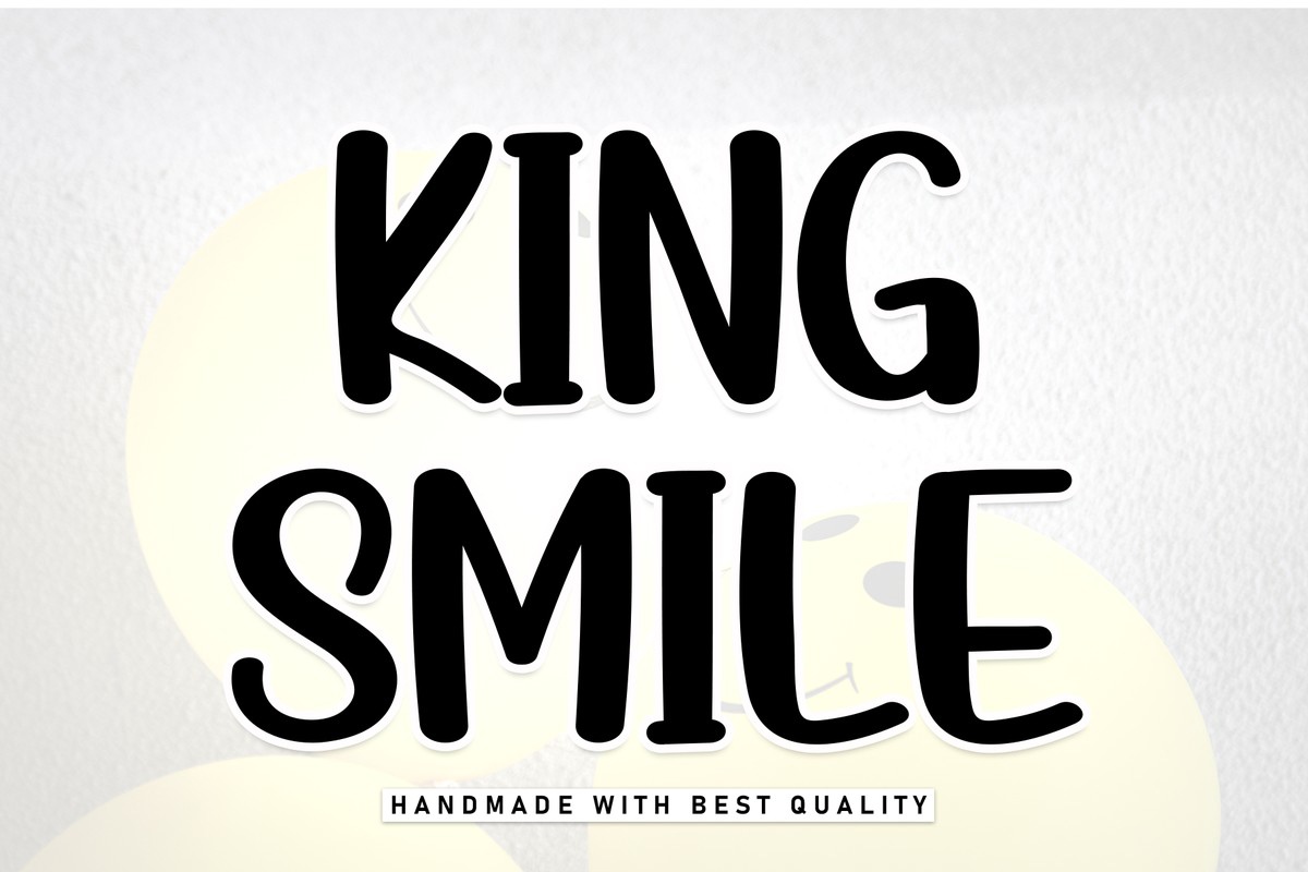 Przykład czcionki King Smile Regular