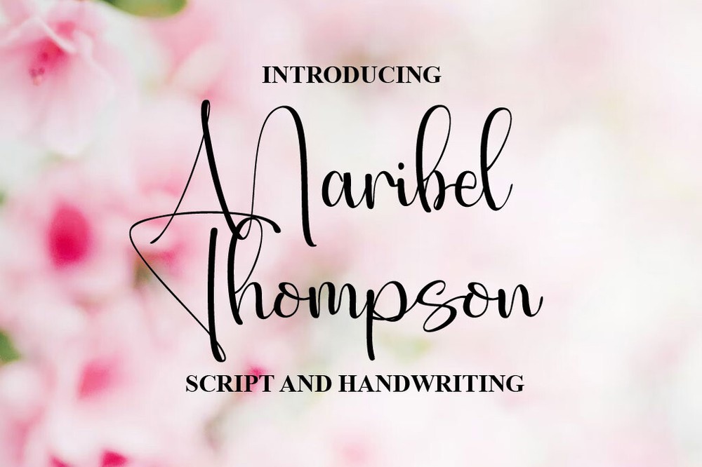 Przykład czcionki Maribel Thompson