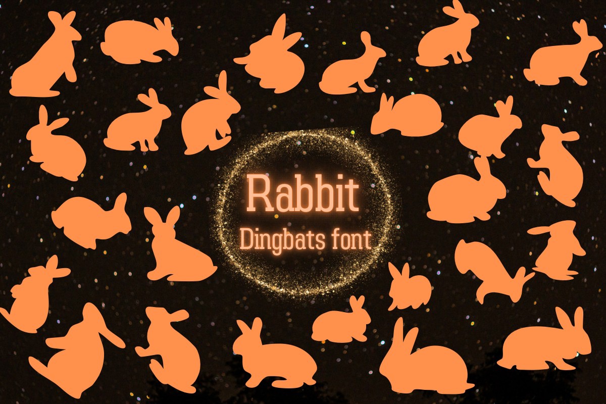 Przykład czcionki Rabbit Regular