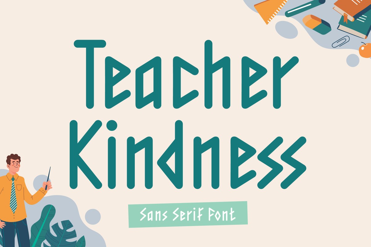 Przykład czcionki Teacher Kindness
