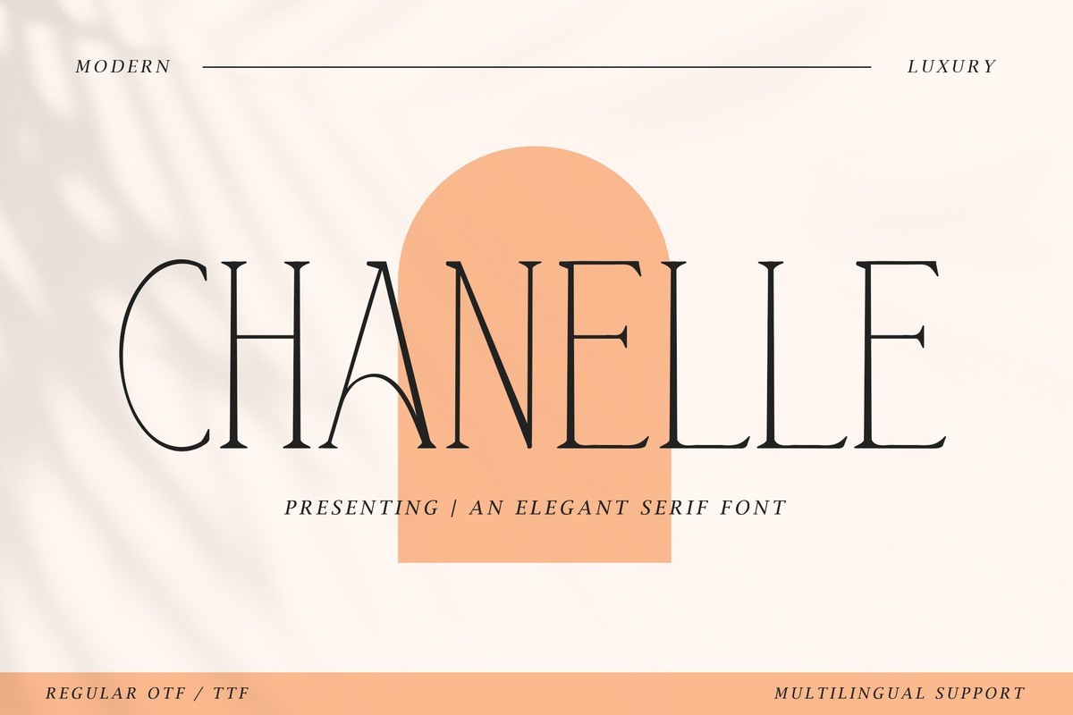 Przykład czcionki Chanelle Regular