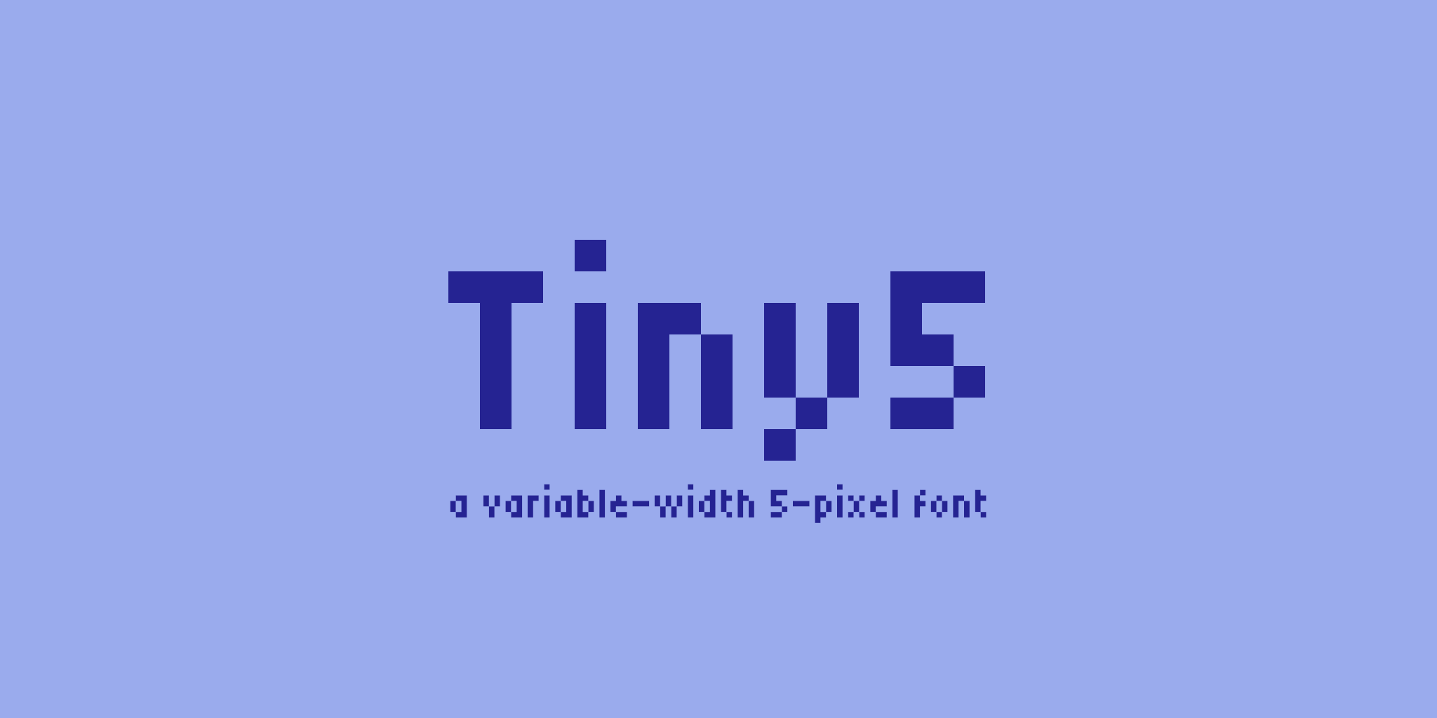 Przykład czcionki Tiny5