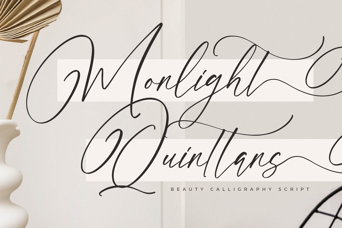 Przykład czcionki Monlight Quinttans