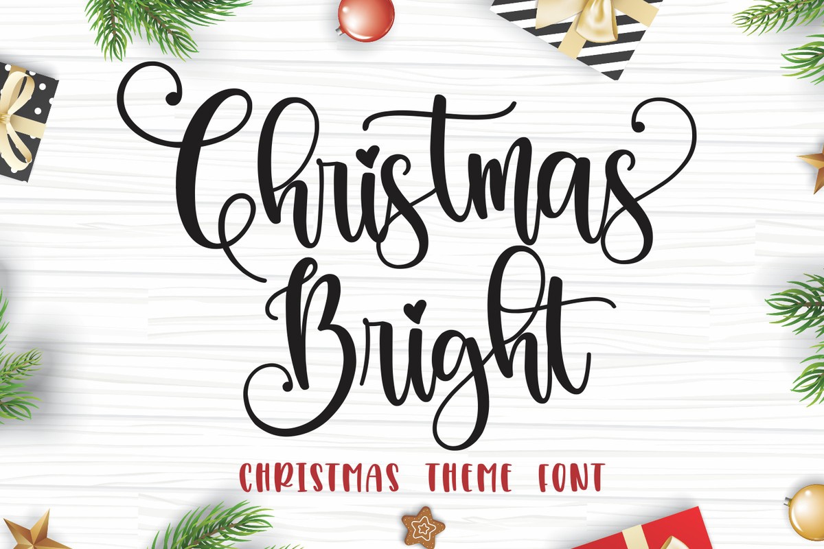 Przykład czcionki Christmas Bright Regular