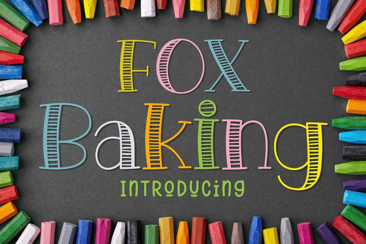Przykład czcionki Fox Baking