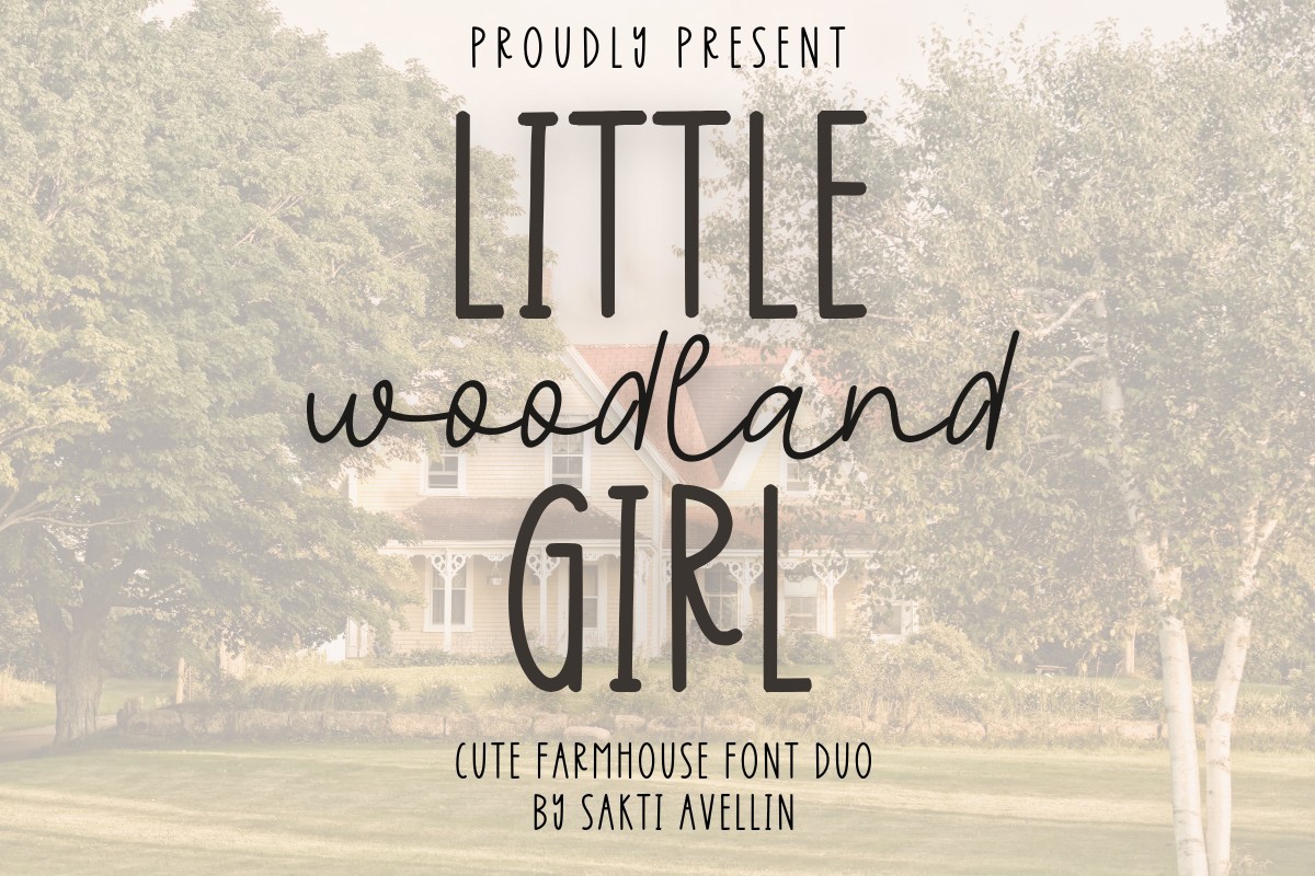 Przykład czcionki Little Girl Woodland Duo Woodland Regular
