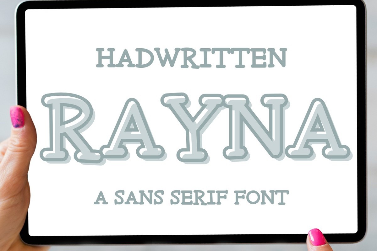 Przykład czcionki Rayna