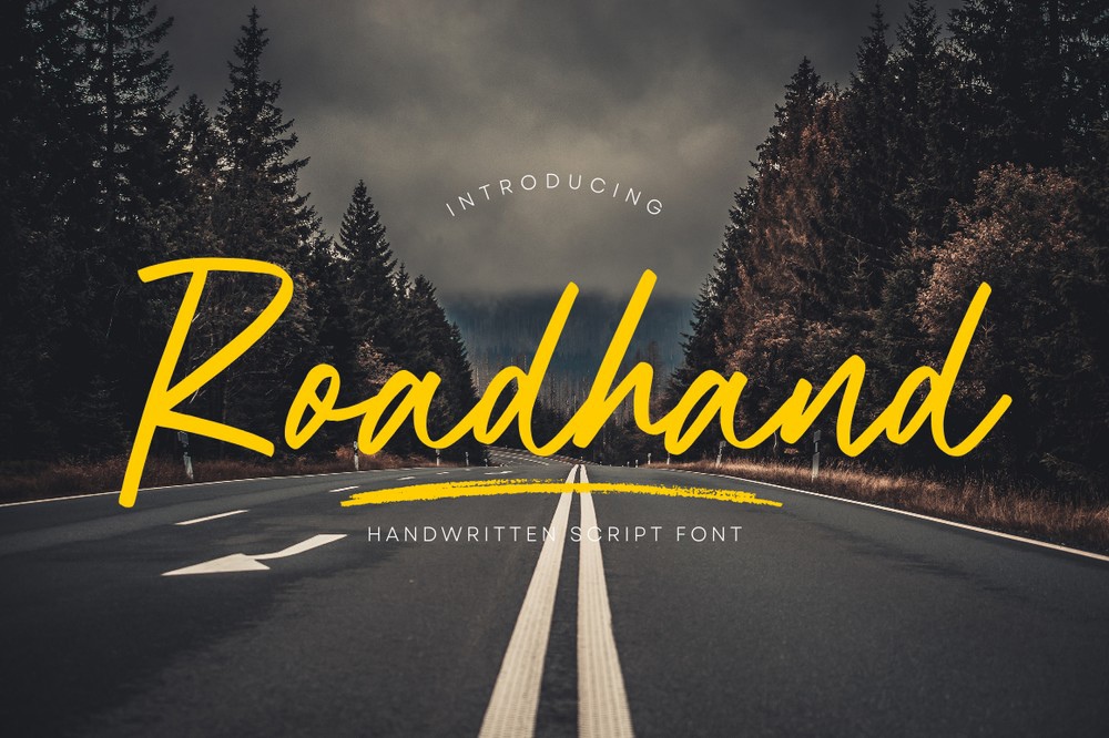Przykład czcionki Roadhand
