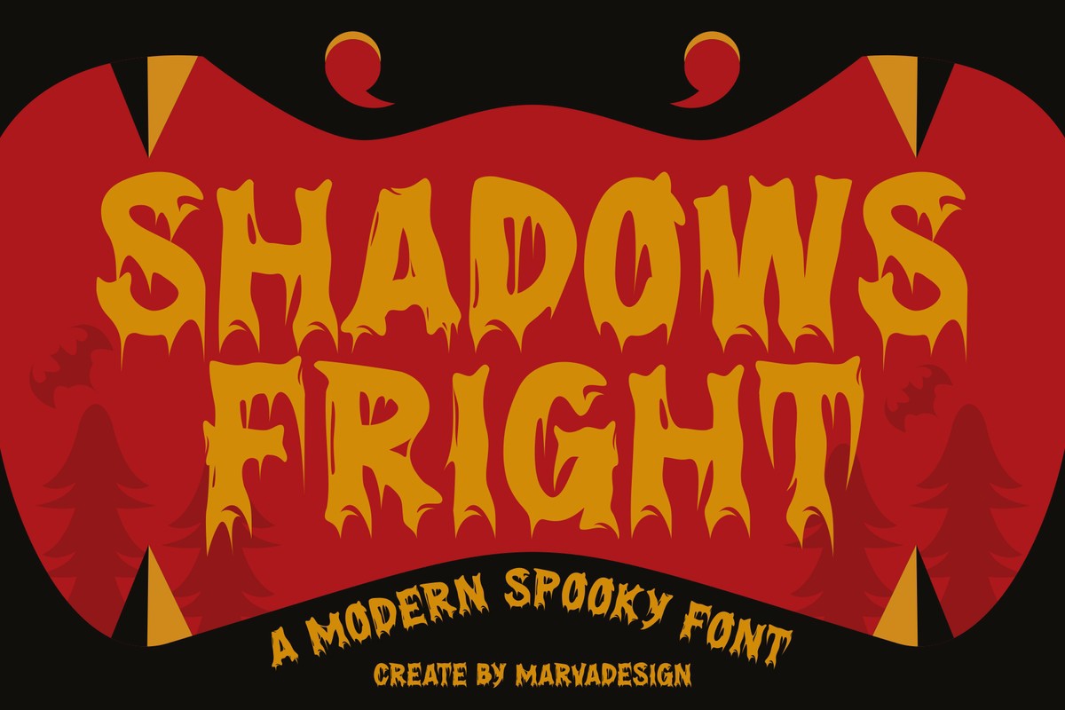 Przykład czcionki Shadows Fright