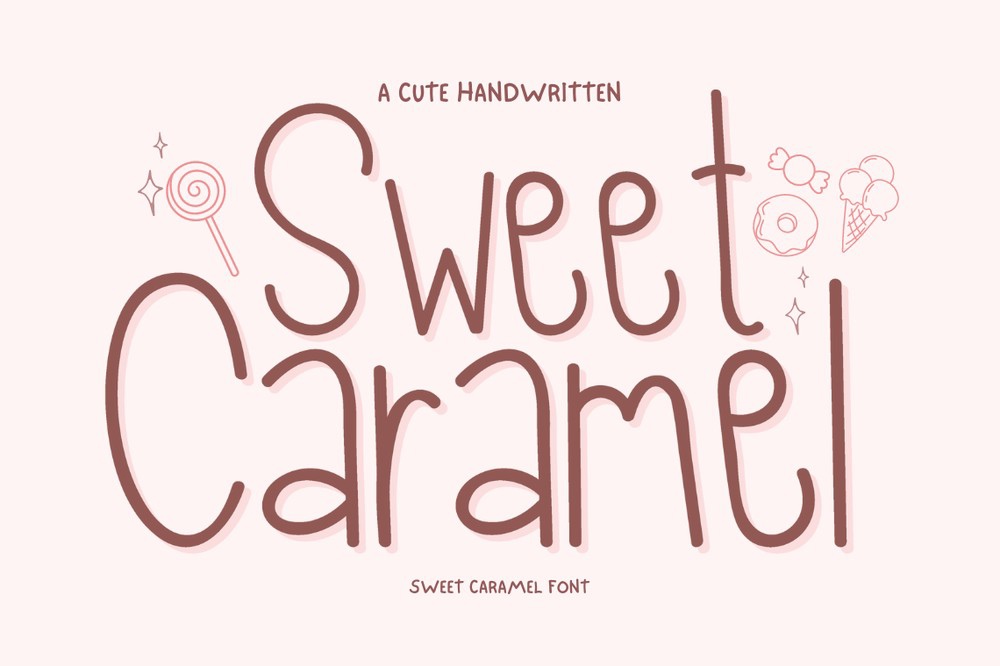Przykład czcionki Sweet Caramel Regular
