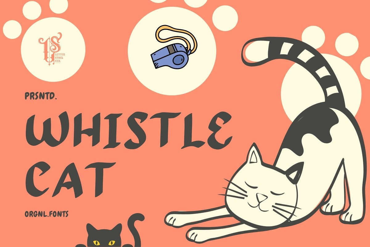Przykład czcionki Whistle Cat