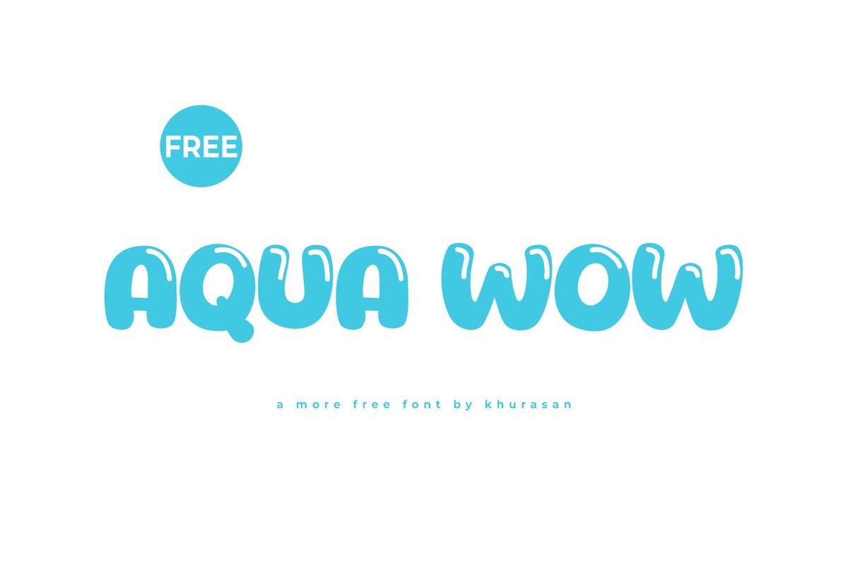 Przykład czcionki Aqua Wow
