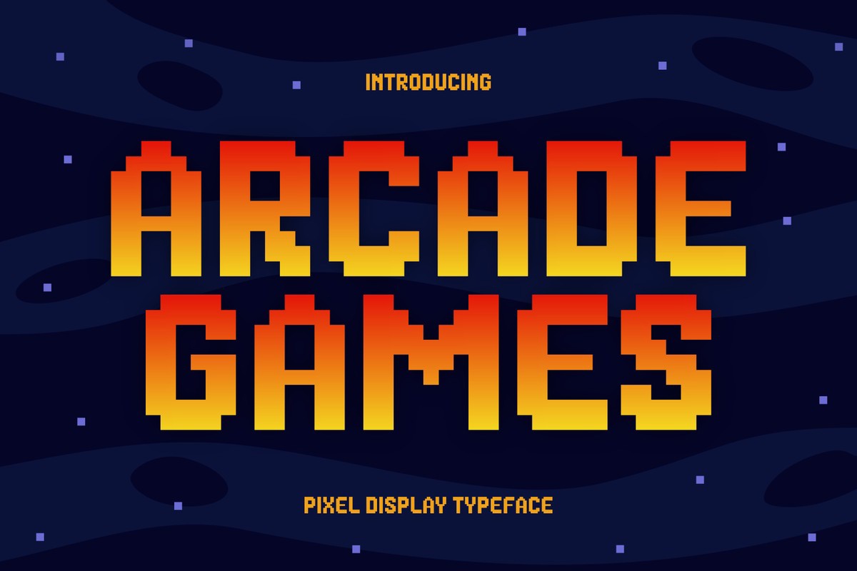 Przykład czcionki Arcade Games Regular