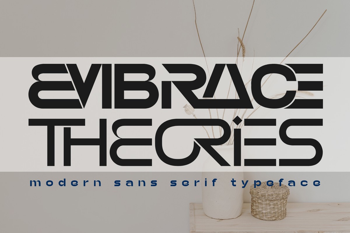 Przykład czcionki Embrace Theories REGULAR ITALIC