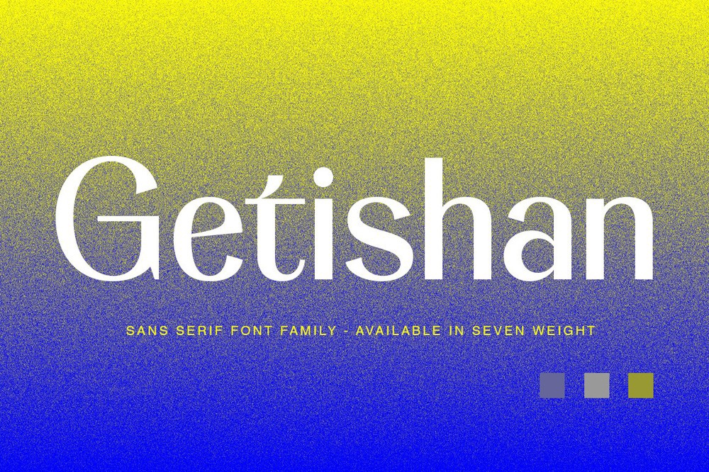 Przykład czcionki Getishan