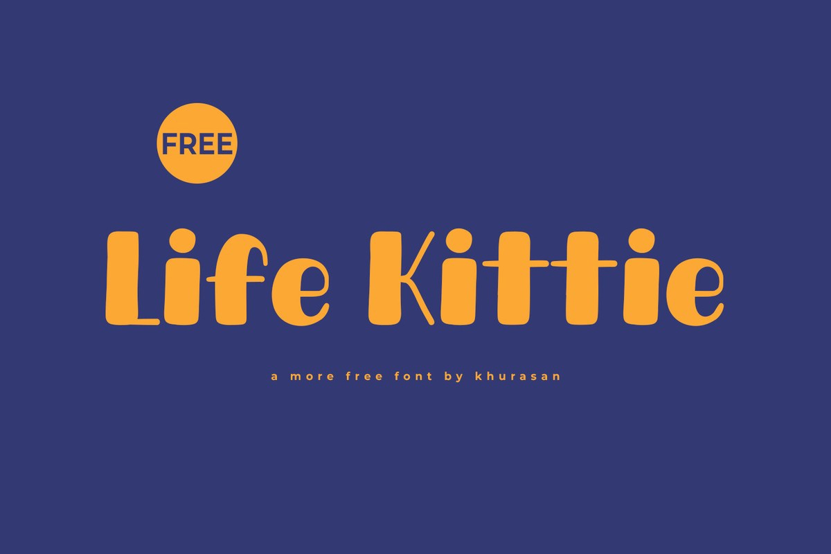 Przykład czcionki Life Kittie Regular