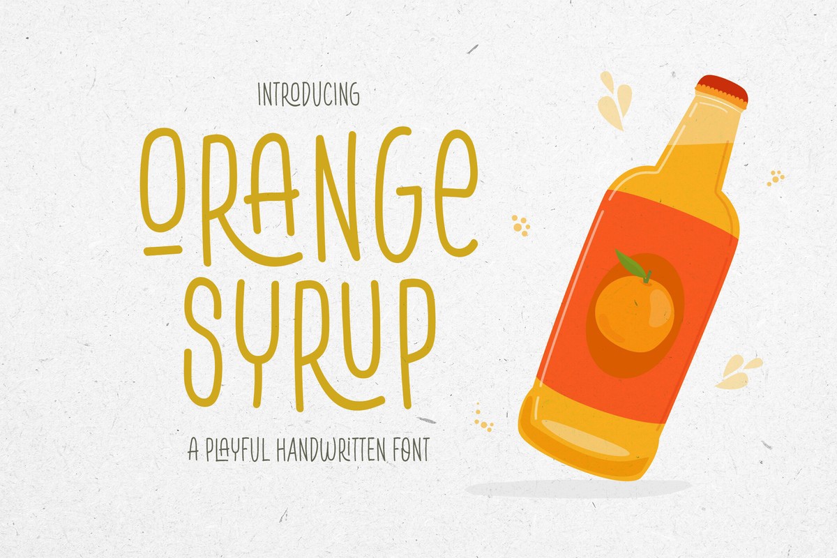 Przykład czcionki Orange Syrup