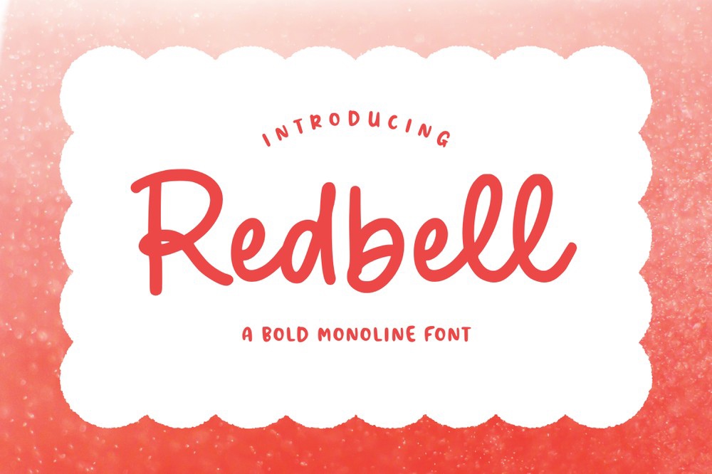 Przykład czcionki Redbell Regular