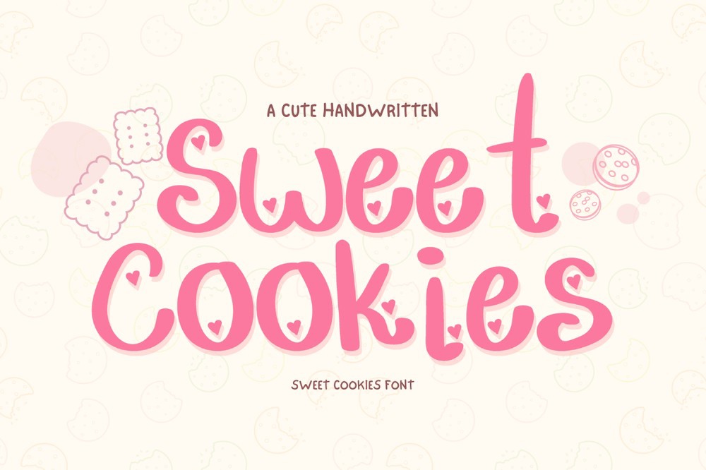 Przykład czcionki Sweet Cookies Regular