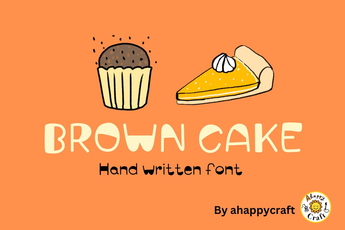 Przykład czcionki Browncake
