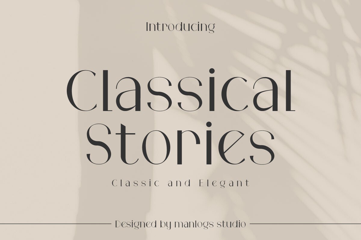 Przykład czcionki Classical Stories