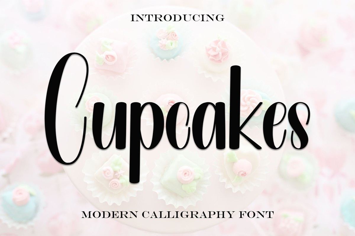 Przykład czcionki Cupcakes