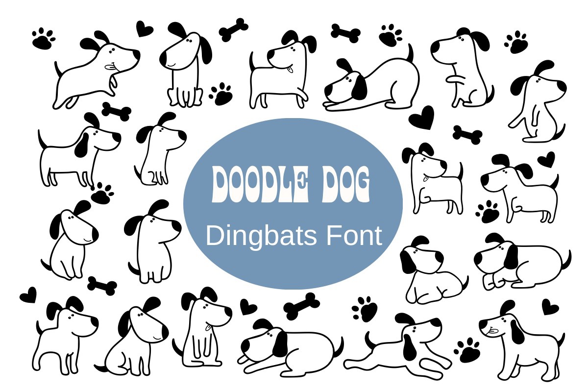 Przykład czcionki Doodle Dog Regular