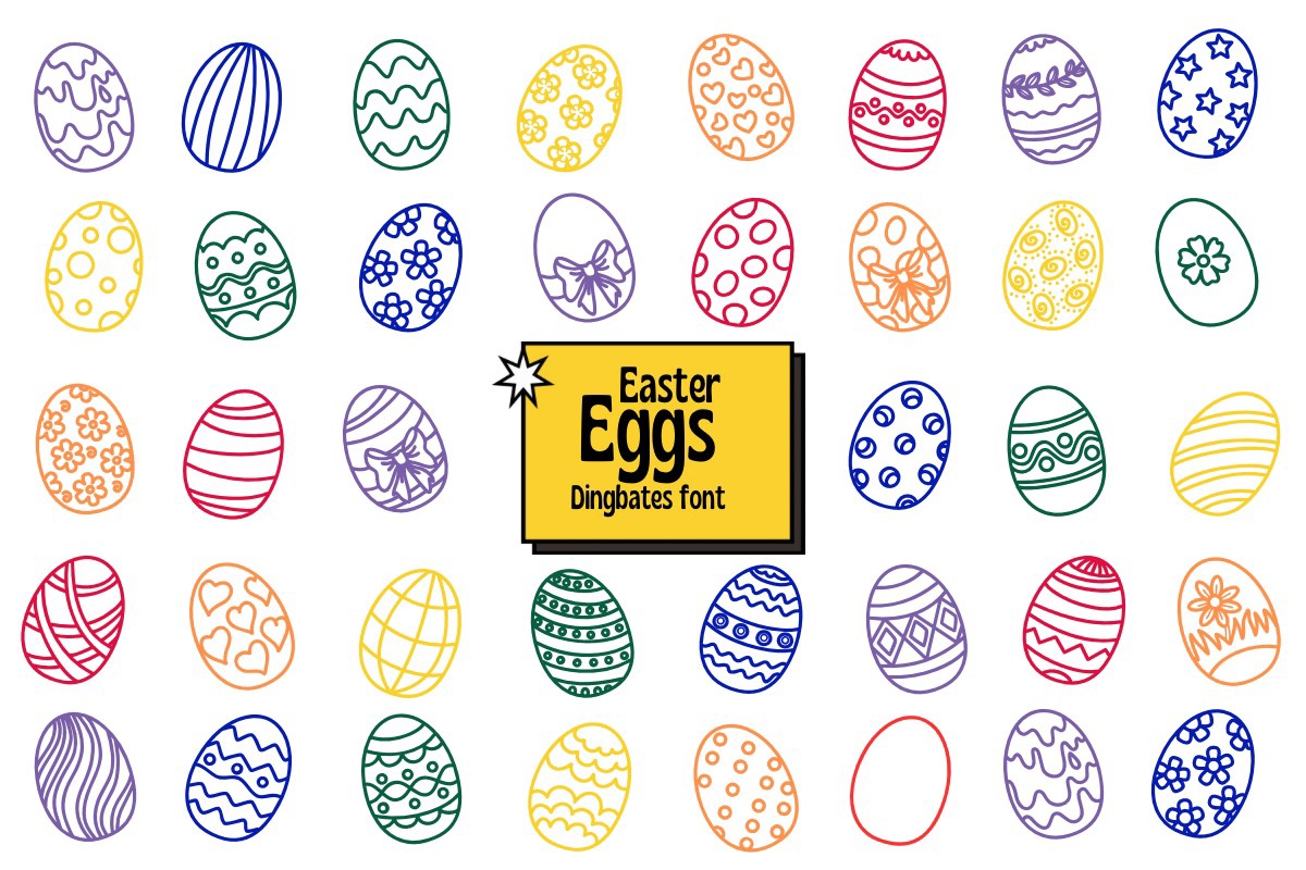 Przykład czcionki Easter Eggs