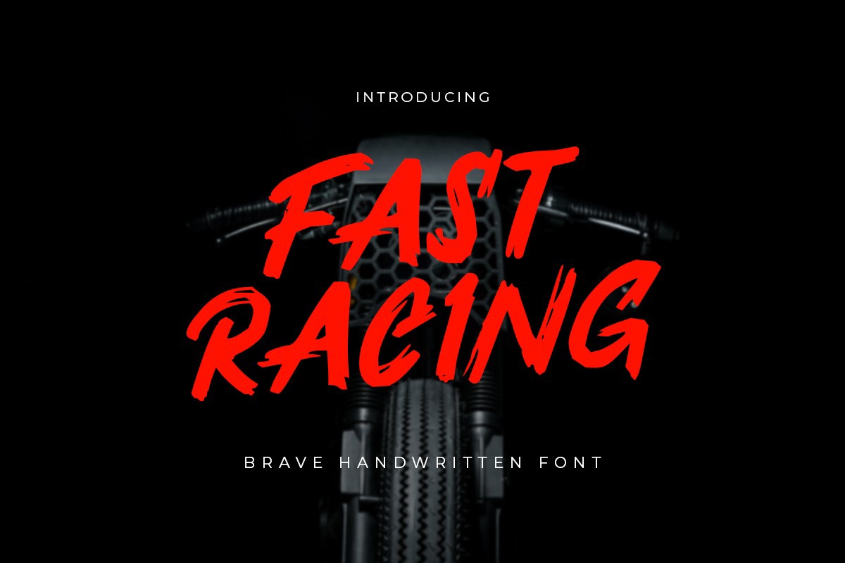 Przykład czcionki Fast Racing