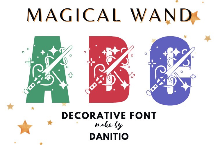 Przykład czcionki Magical Wand