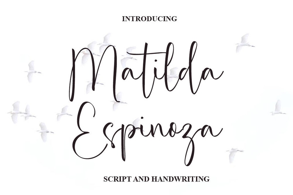 Przykład czcionki Matilda Espinoza
