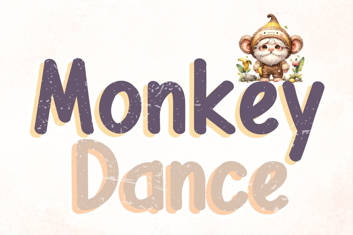 Przykład czcionki Monkey Dance