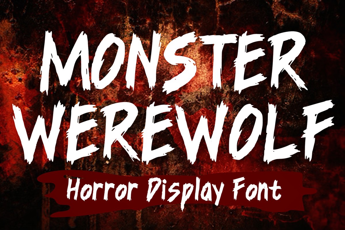 Przykład czcionki Monster Werewolf 