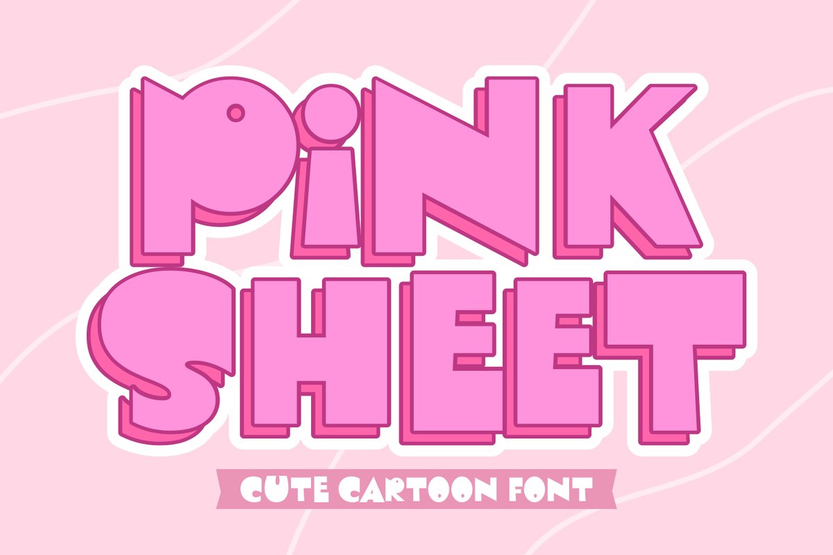 Przykład czcionki Pink Sheet
