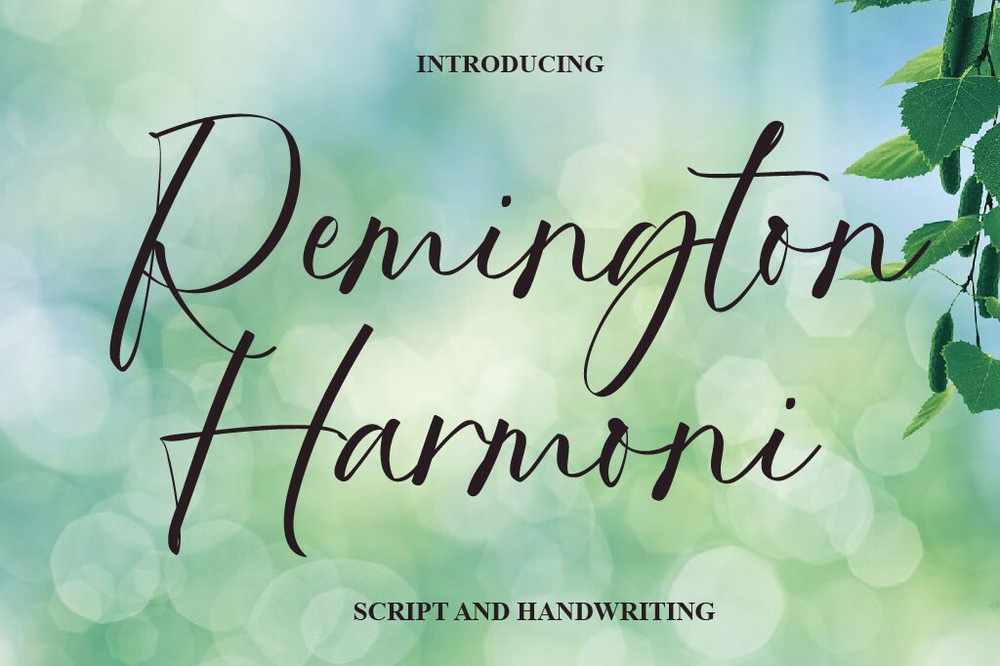 Przykład czcionki Remington Harmoni