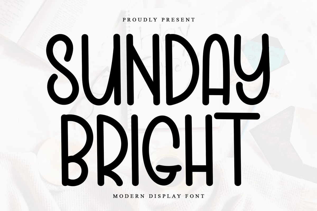 Przykład czcionki Sunday Bright