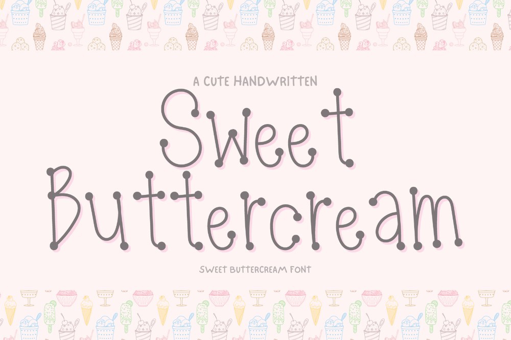 Przykład czcionki Sweet Buttercream