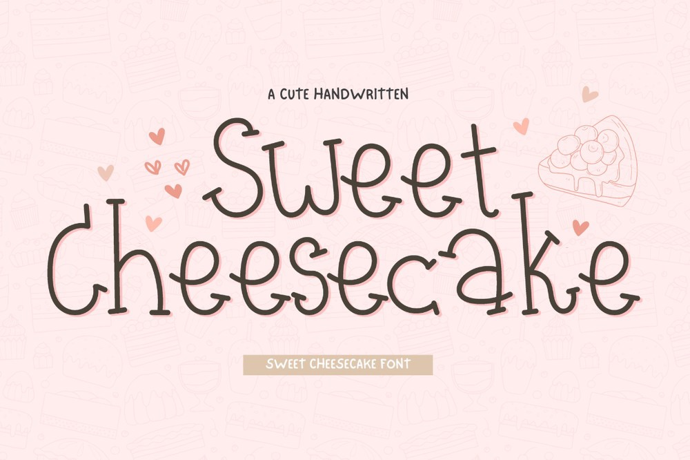 Przykład czcionki Sweet Cheesecake