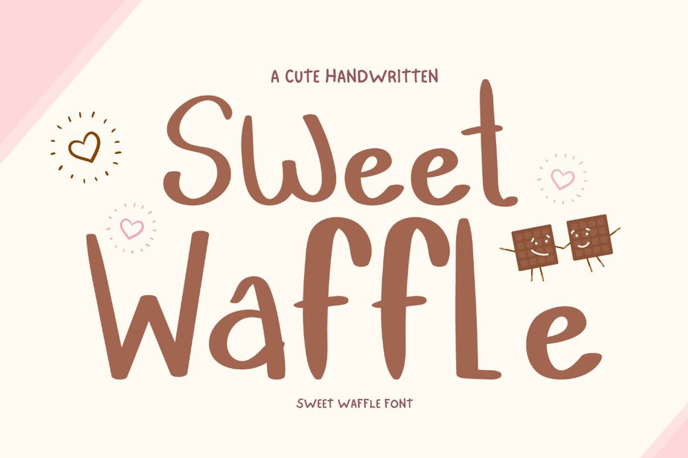 Przykład czcionki Sweet Waffle