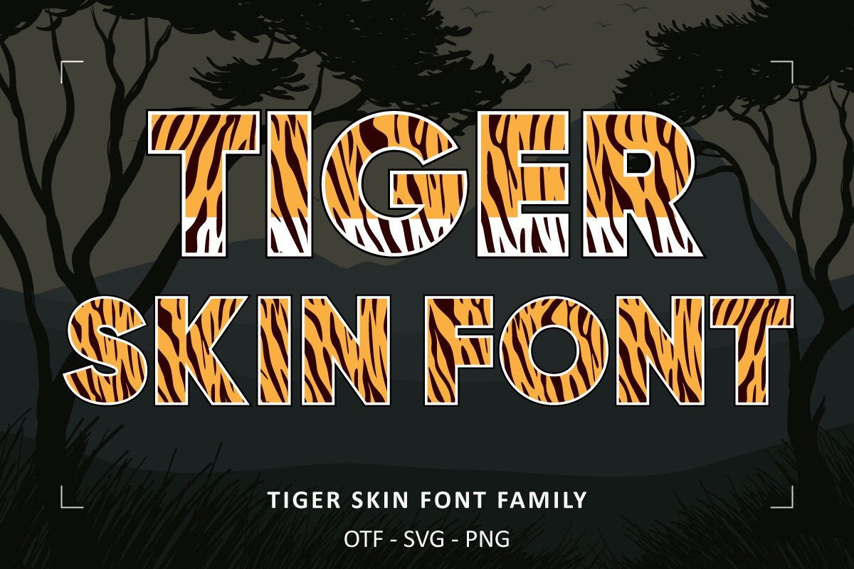 Przykład czcionki Tiger Skin Regular
