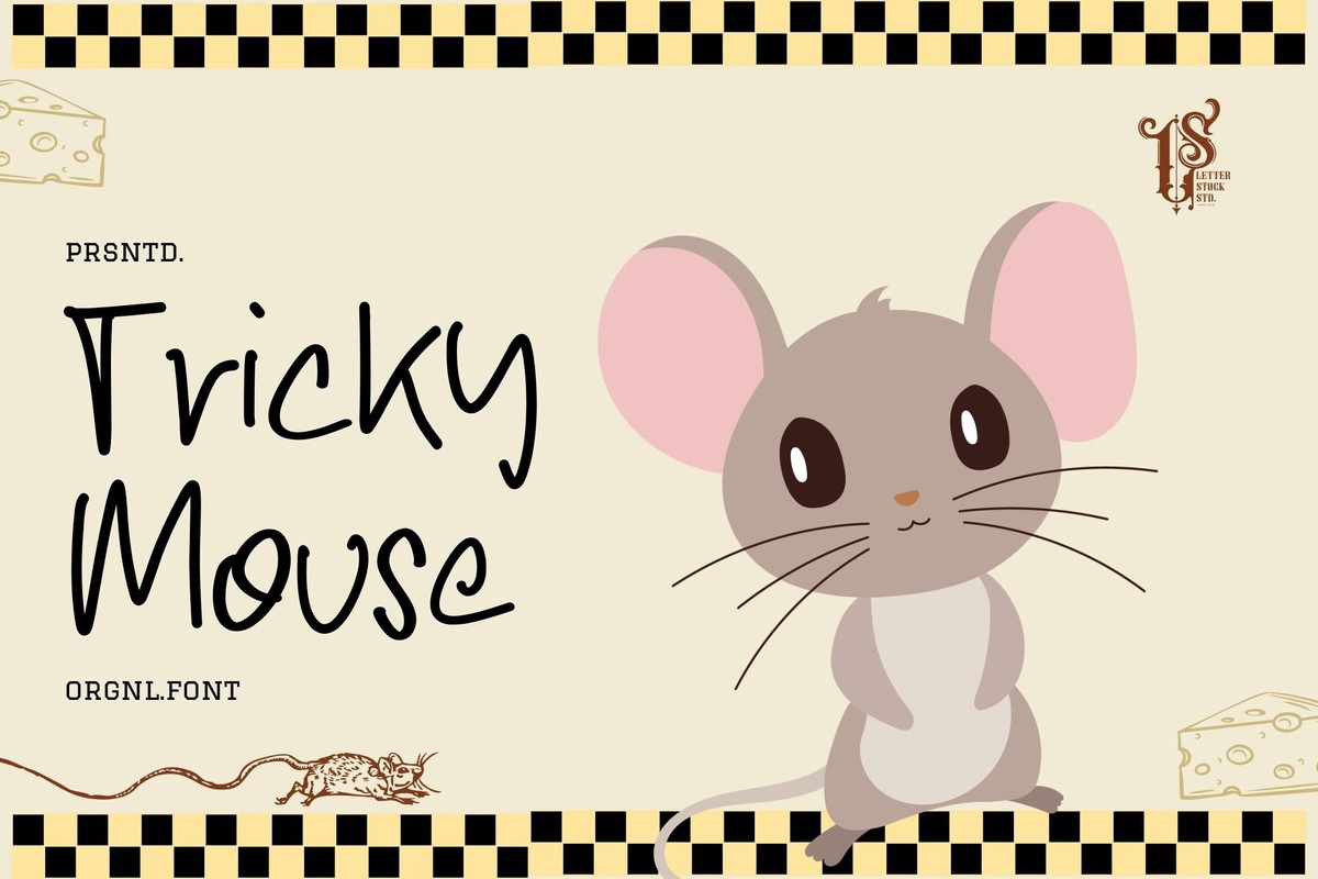 Przykład czcionki Tricky Mouse Regular