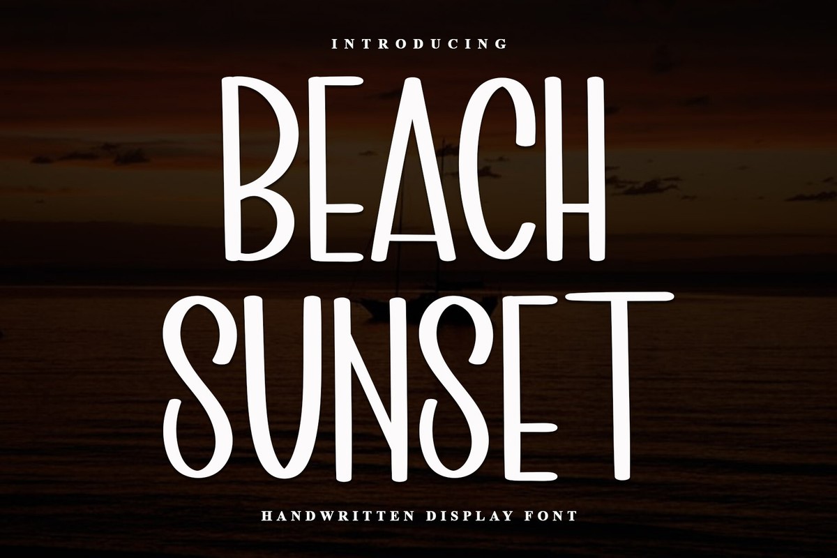 Przykład czcionki Beach Sunset