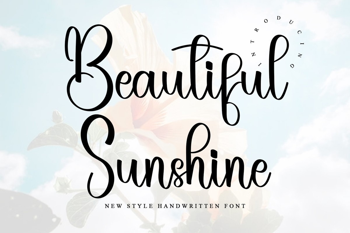 Przykład czcionki Beautiful Sunshine