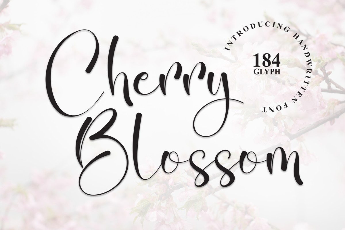 Przykład czcionki Cherry Blossom