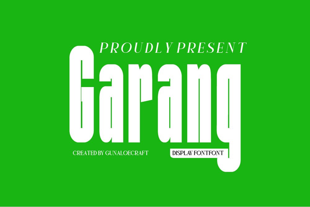 Przykład czcionki Garang