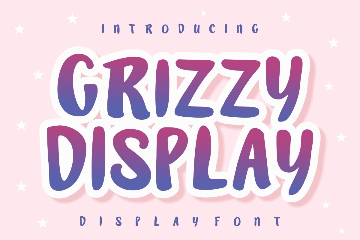 Przykład czcionki Grizzy Display Regular