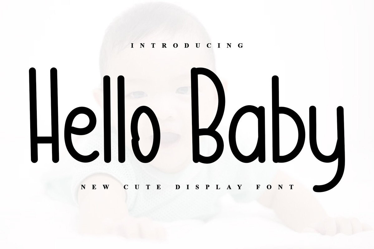 Przykład czcionki Hello Baby Regular