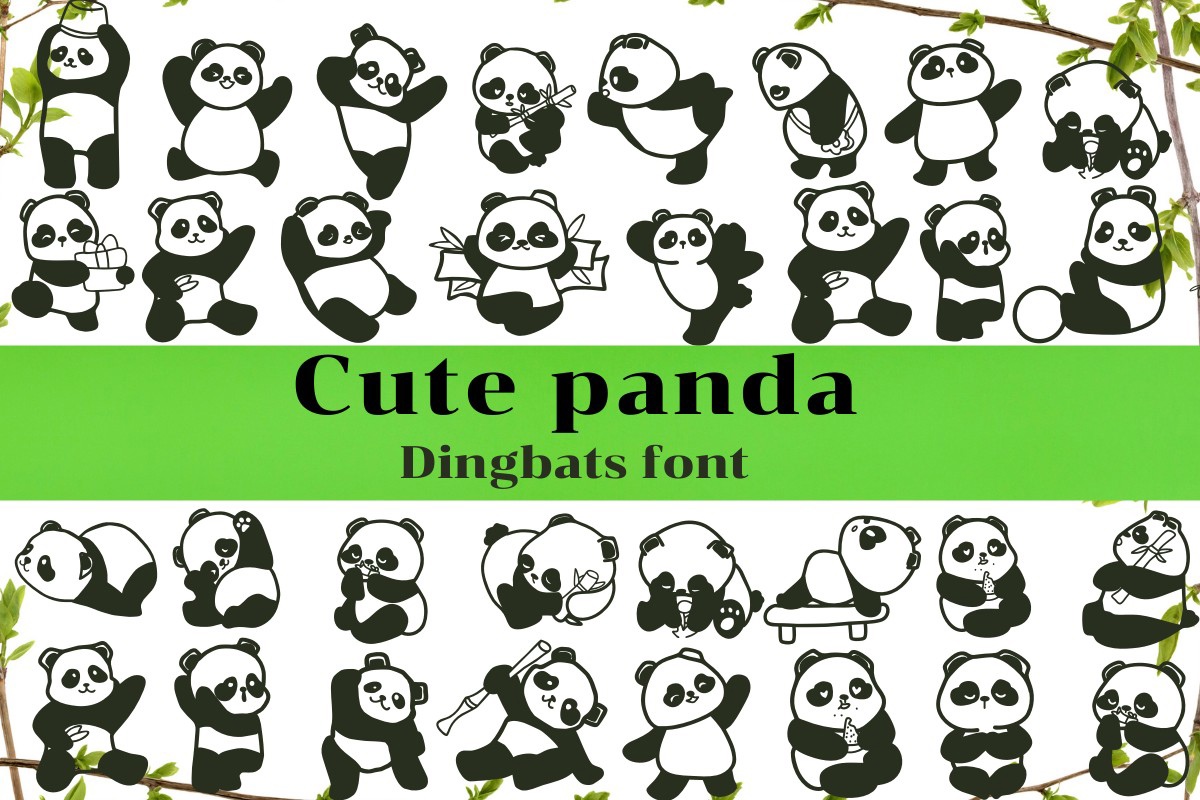 Przykład czcionki Cute Panda