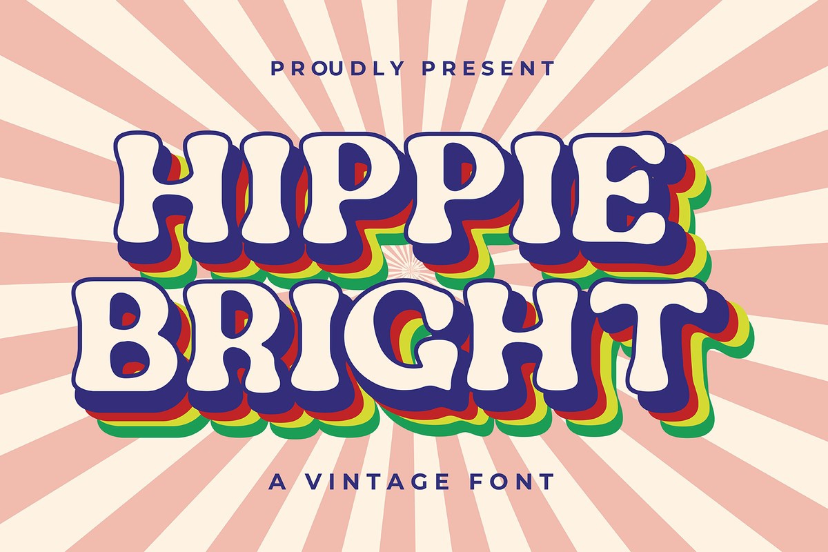 Przykład czcionki Hippie Bright Regular