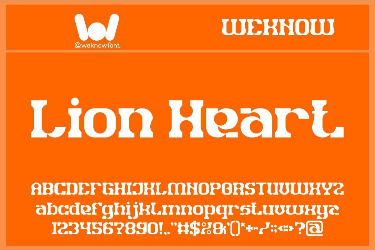 Przykład czcionki Lion Heart Bold Italic